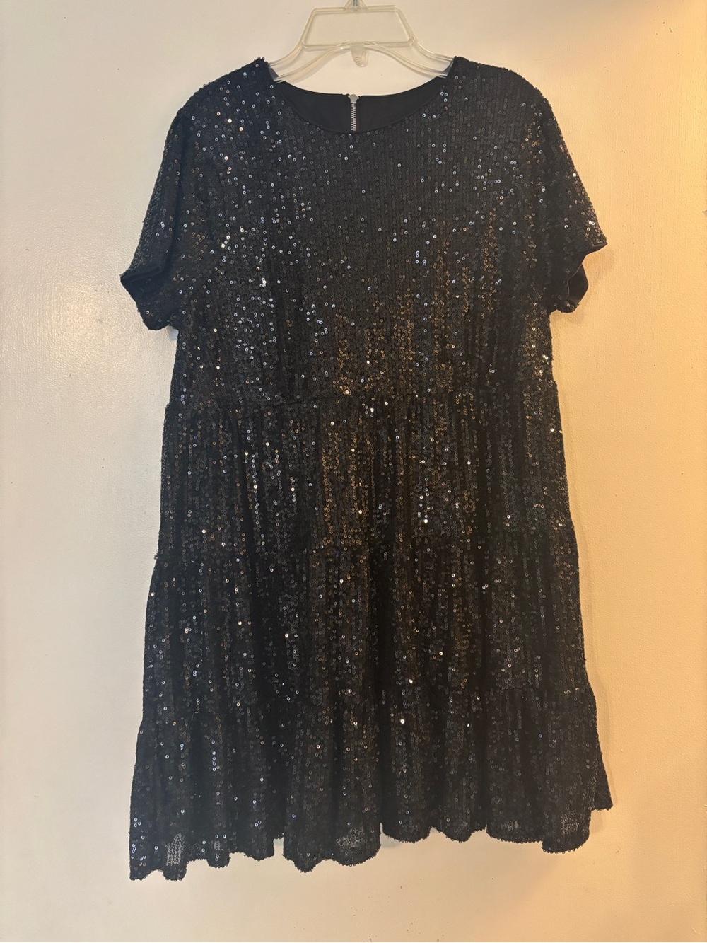 Lulu's Black Sequined Mini Dress